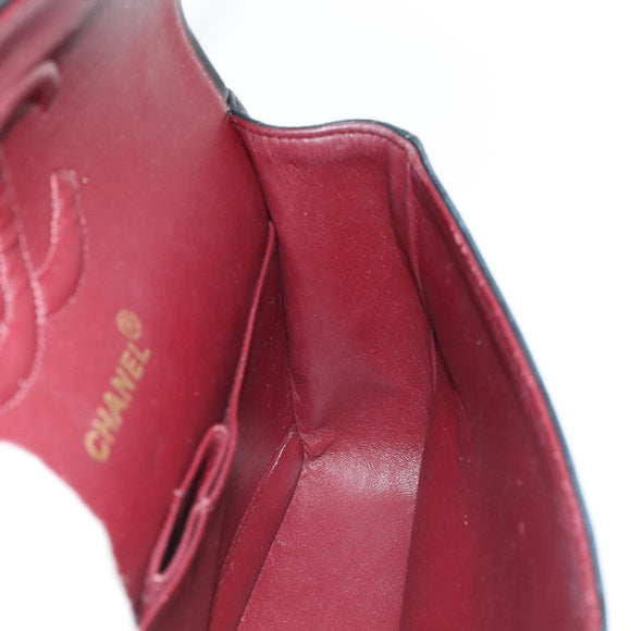 CHANEL Chain Matelasse 25 Shoulder Bag Lamb Skin Black Gold CC Auth PP032AV