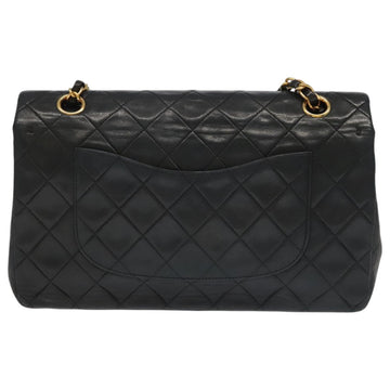 CHANEL Chain Matelasse 25 Shoulder Bag Lamb Skin Black Gold CC Auth PP032AV - 0