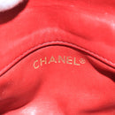CHANEL Matelasse Waist bag Lamb Skin Red Gold CC Auth PP033-10