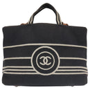 CHANEL Tote Bag Denim Navy CC Auth PP037-13