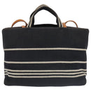 CHANEL Tote Bag Denim Navy CC Auth PP037-2