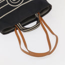 CHANEL Tote Bag Denim Navy CC Auth PP037-7