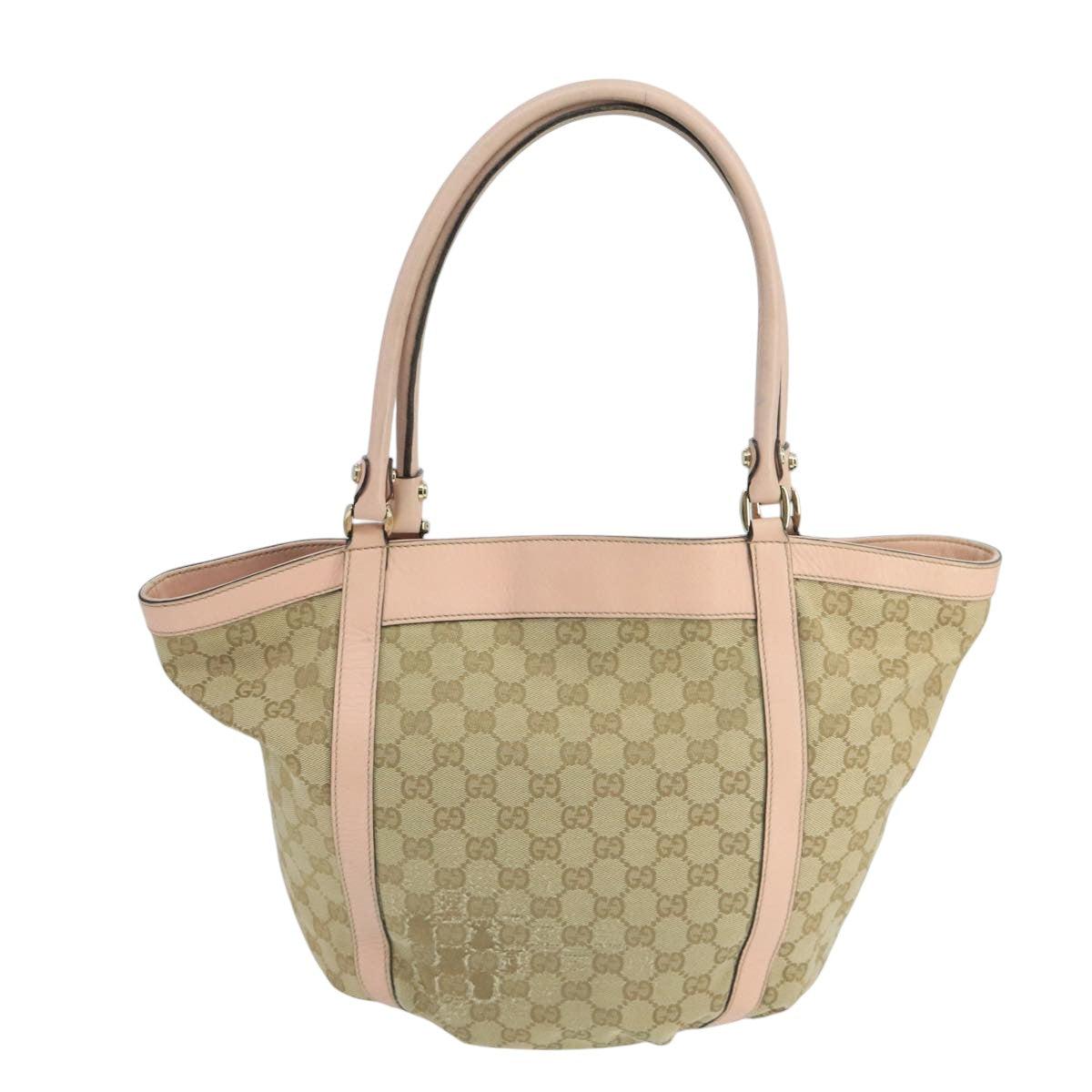 GUCCI GG Canvas Tote Bag Beige 211932 Auth PP095