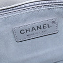 CHANEL Chain Shoulder Bag Leather Gray CC Auth PP141-19