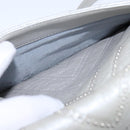 CHANEL Chain Shoulder Bag Leather Gray CC Auth PP141-23