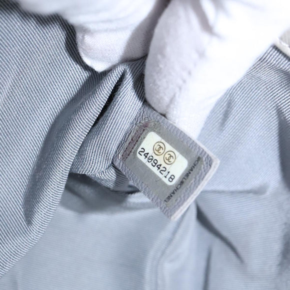 CHANEL Chain Shoulder Bag Leather Gray CC Auth PP141