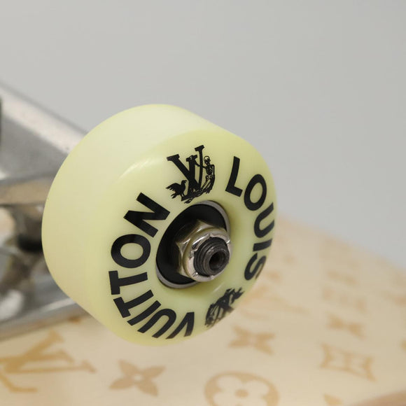 LOUIS VUITTON Skateboard Wood Beige GI0637 LV Auth 115970M