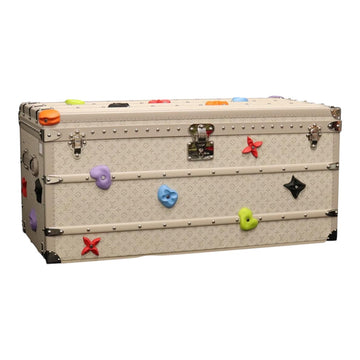 LOUIS VUITTON Taurillon Climbing Coolie Rosin 110Trunk White M10074 Auth 115972S