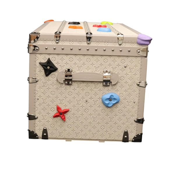 LOUIS VUITTON Taurillon Climbing Coolie Rosin 110Trunk White M10074 Auth 115972SM