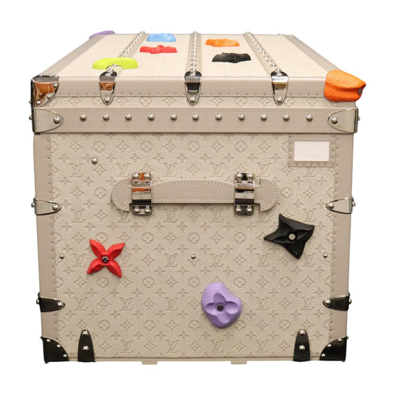LOUIS VUITTON Taurillon Climbing Coolie Rosin 110Trunk White M10074 Auth 115972S