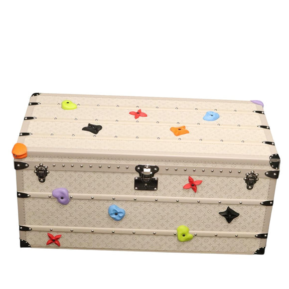 LOUIS VUITTON Taurillon Climbing Coolie Rosin 110Trunk White M10074 Auth 115972S