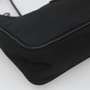 PRADA Shoulder Bag Nylon Black Silver Auth PP309-11
