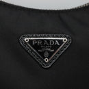 PRADA Shoulder Bag Nylon Black Silver Auth PP309-14