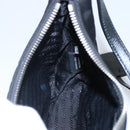 PRADA Shoulder Bag Nylon Black Silver Auth PP309-20