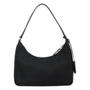 PRADA Shoulder Bag Nylon Black Silver Auth PP309-3