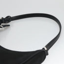 PRADA Shoulder Bag Nylon Black Silver Auth PP309-8
