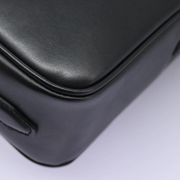 FENDI Shoulder Bag Leather Black Gold Auth PP343