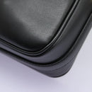 FENDI Shoulder Bag Leather Black Gold Auth PP343-16