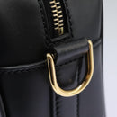 FENDI Shoulder Bag Leather Black Gold Auth PP343-8
