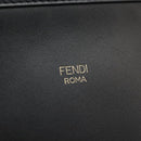 FENDI Shoulder Bag Leather Black Gold Auth PP343-17