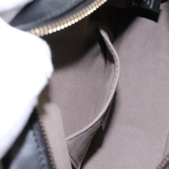 FENDI Shoulder Bag Leather Black Gold Auth PP343