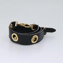 FENDI Shoulder Bag Leather Black Gold Auth PP343-22