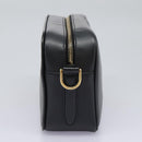 FENDI Shoulder Bag Leather Black Gold Auth PP343-4