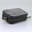 FENDI Shoulder Bag Leather Black Gold Auth PP343-5
