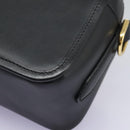 FENDI Shoulder Bag Leather Black Gold Auth PP343-14