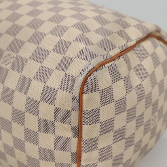 LOUIS VUITTON Damier Azur Speedy 35 Hand Bag N41535 LV Auth PP499