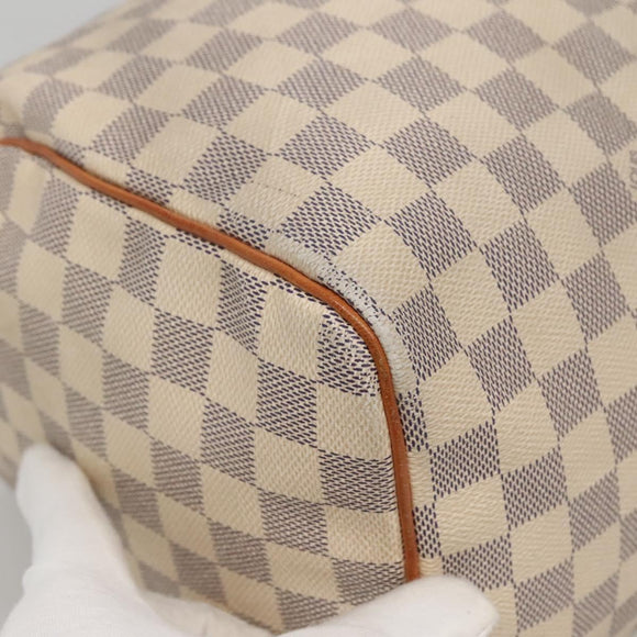 LOUIS VUITTON Damier Azur Speedy 35 Hand Bag N41535 LV Auth PP499
