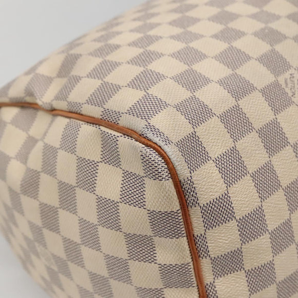 LOUIS VUITTON Damier Azur Speedy 35 Hand Bag N41535 LV Auth PP499