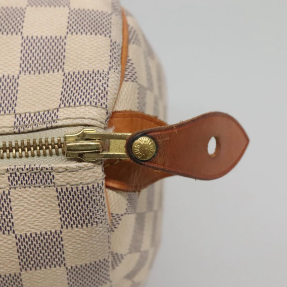 LOUIS VUITTON Damier Azur Speedy 35 Hand Bag N41535 LV Auth PP499