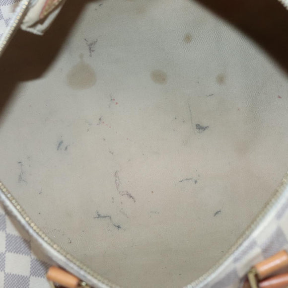 LOUIS VUITTON Damier Azur Speedy 35 Hand Bag N41535 LV Auth PP499