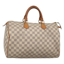 LOUIS VUITTON Damier Azur Speedy 35 Hand Bag N41535 LV Auth PP499-1