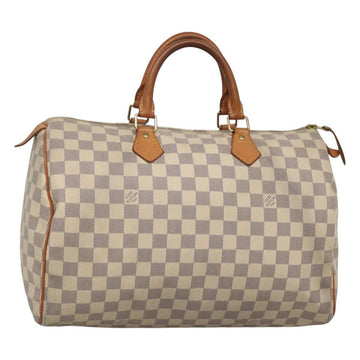 LOUIS VUITTON Damier Azur Speedy 35 Hand Bag N41535 LV Auth PP499