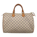LOUIS VUITTON Damier Azur Speedy 35 Hand Bag N41535 LV Auth PP499-13