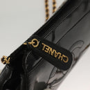 CHANEL COCO Mark Chain Shoulder Bag Patent leather Black Gold CC Auth PP818-10