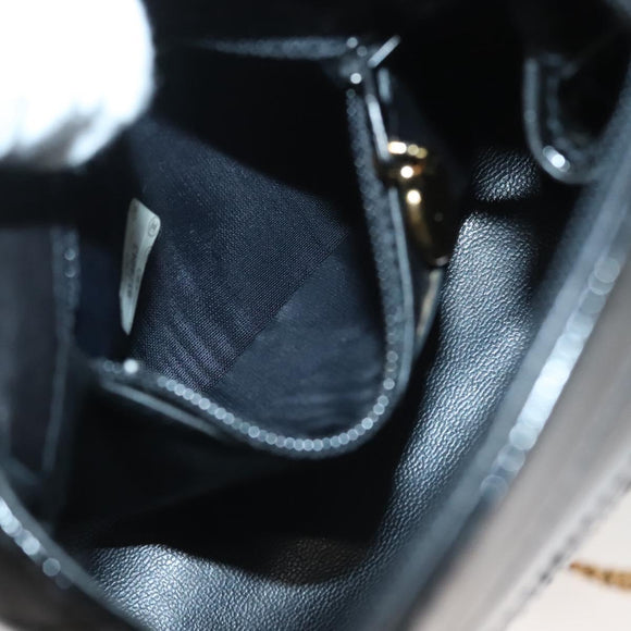 CHANEL COCO Mark Chain Shoulder Bag Patent leather Black Gold CC Auth PP818