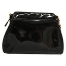 CHANEL COCO Mark Chain Shoulder Bag Patent leather Black Gold CC Auth PP818-2
