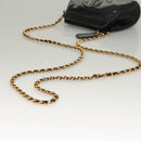 CHANEL COCO Mark Chain Shoulder Bag Patent leather Black Gold CC Auth PP818-7