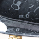 Salvatore Ferragamo Gancini Hand Bag Leather Black Gold Auth PP828-22