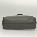 SAINT LAURENT Tote Bag Leather Gray Gold Auth PP866-6