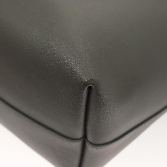 SAINT LAURENT Tote Bag Leather Gray Gold Auth PP866