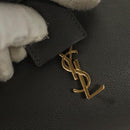 SAINT LAURENT Tote Bag Leather Gray Gold Auth PP866-10