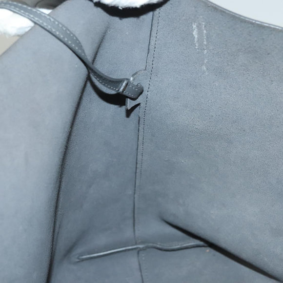 SAINT LAURENT Tote Bag Leather Gray Gold Auth PP866