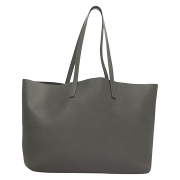 SAINT LAURENT Tote Bag Leather Gray Gold Auth PP866 - 0