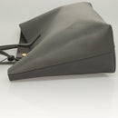 SAINT LAURENT Tote Bag Leather Gray Gold Auth PP866-4