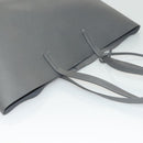 SAINT LAURENT Tote Bag Leather Gray Gold Auth PP866-7