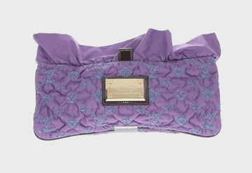 LOUIS VUITTON Monogram Satin Pochette Devi MM Bag Purple M93197 Auth 142093SAM - 0